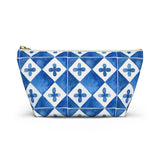 Capri Ceramics Tiles Accessory Pouch w T-bottom Travel Bag - AMALFITANA STORE
