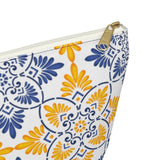 Capri Tiles Ceramic Accessory Pouch w T-bottom Travel Bag - AMALFITANA STORE