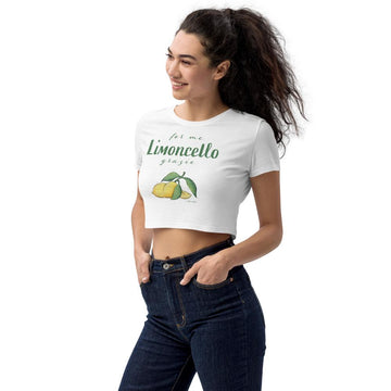 " For me Limoncello" Amalfi Coast Summer 2021 Organic Crop Top - AMALFITANA STORE