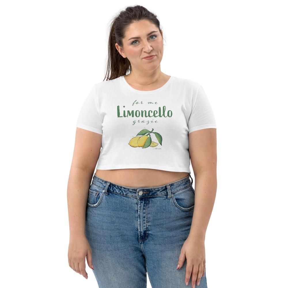 " For me Limoncello" Amalfi Coast Summer 2021 Organic Crop Top - AMALFITANA STORE