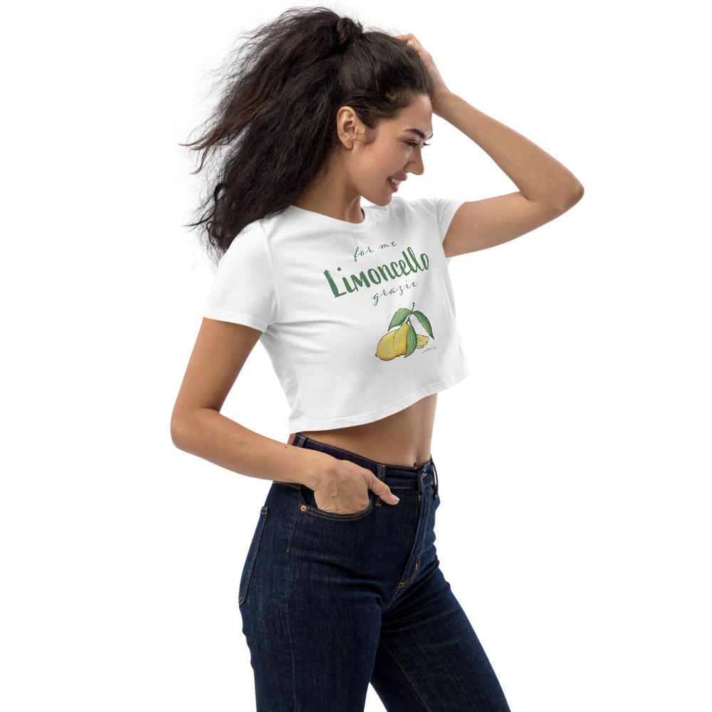 " For me Limoncello" Amalfi Coast Summer 2021 Organic Crop Top - AMALFITANA STORE
