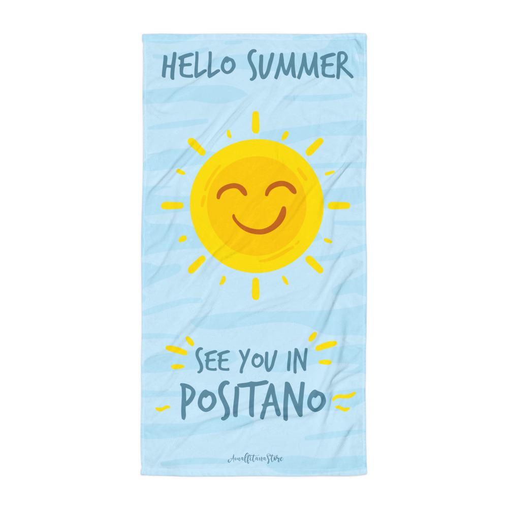 Hello Summer "See you in Positano" Beach Towel - AMALFITANA STORE