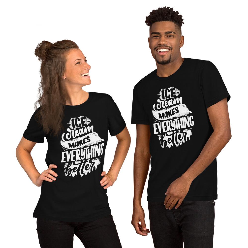 "Ice cream makes everything better" Short-Sleeve Unisex T-Shirt - AMALFITANA STORE