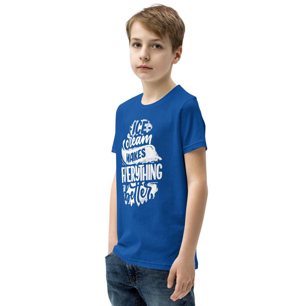 "Ice Cream Makes Everything Better" Youth Short Sleeve T-Shirt - AMALFITANA STORE