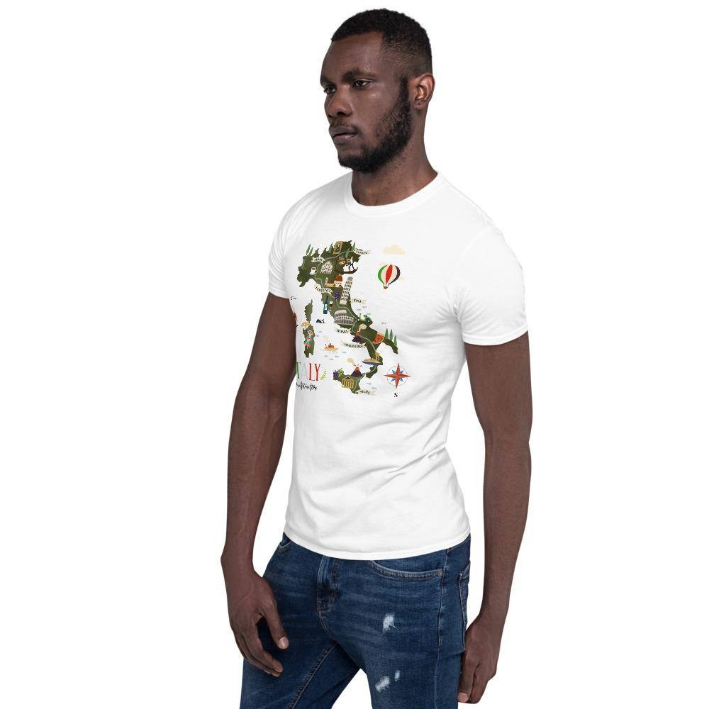 Italy Map Short-Sleeve Unisex T-Shirt - AMALFITANA STORE