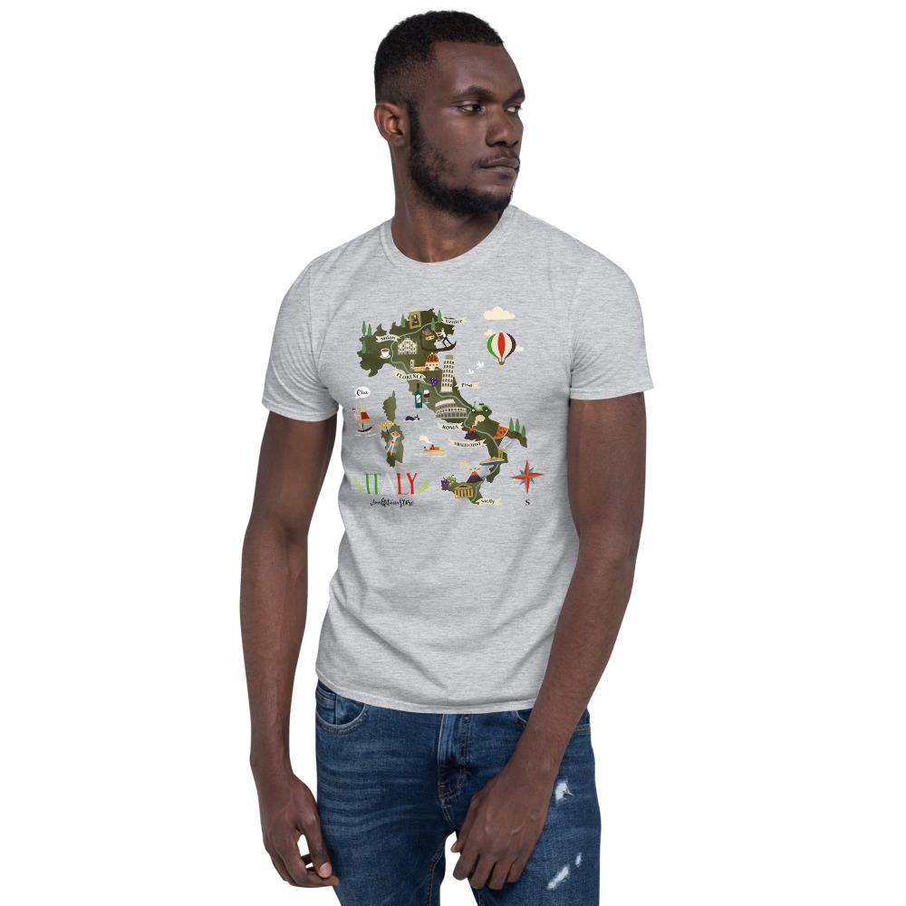Italy Map Short-Sleeve Unisex T-Shirt - AMALFITANA STORE