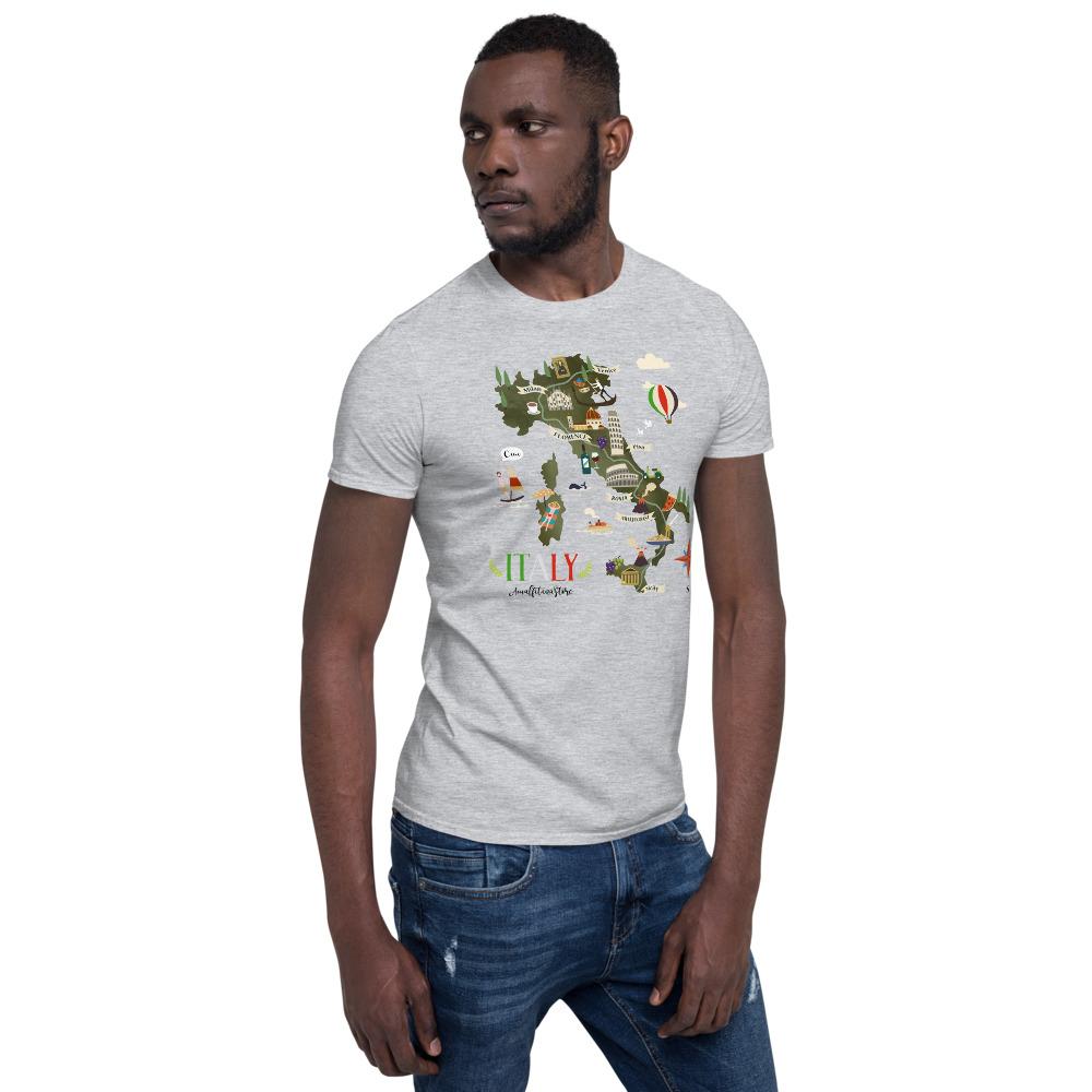 Italy Map Short-Sleeve Unisex T-Shirt - AMALFITANA STORE