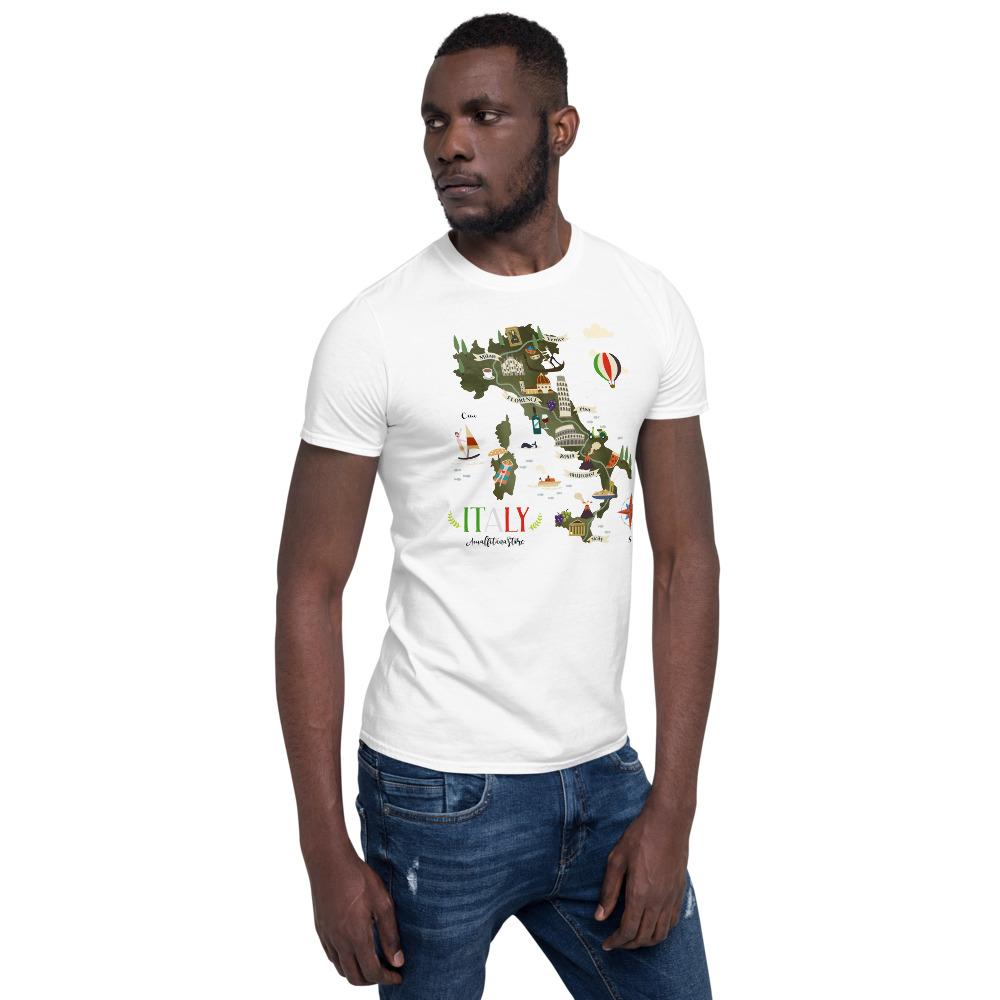 Italy Map Short-Sleeve Unisex T-Shirt - AMALFITANA STORE