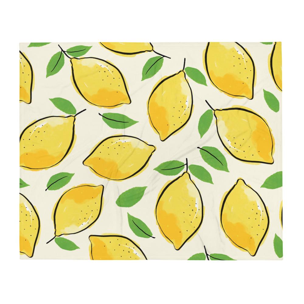 "Lemons" Throw Blanket - AMALFITANA STORE