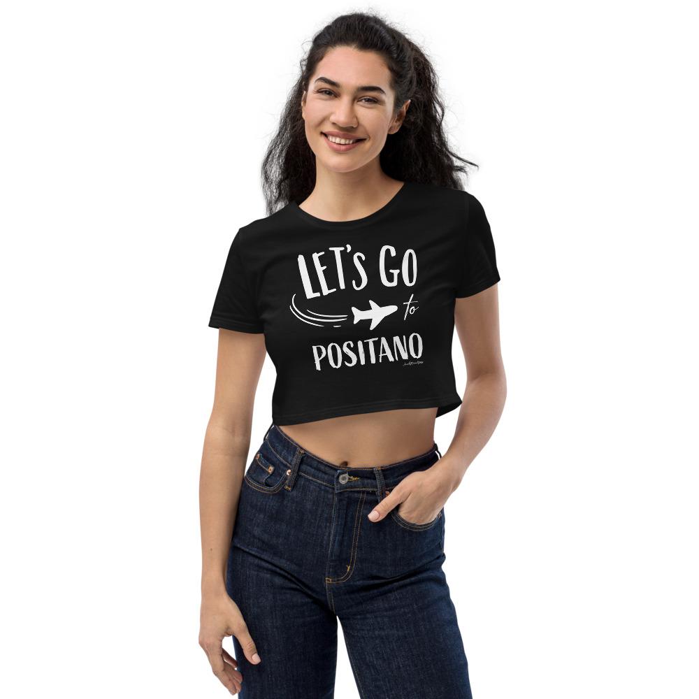 "Let's go to Positano" Organic Crop Top - AMALFITANA STORE