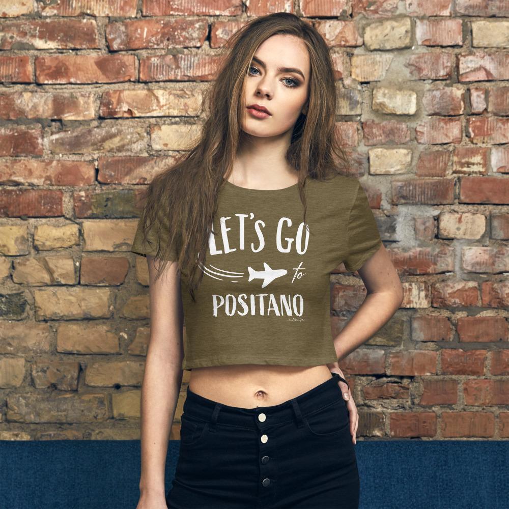 "Let's go to Positano" Women’s Crop Tee - AMALFITANA STORE
