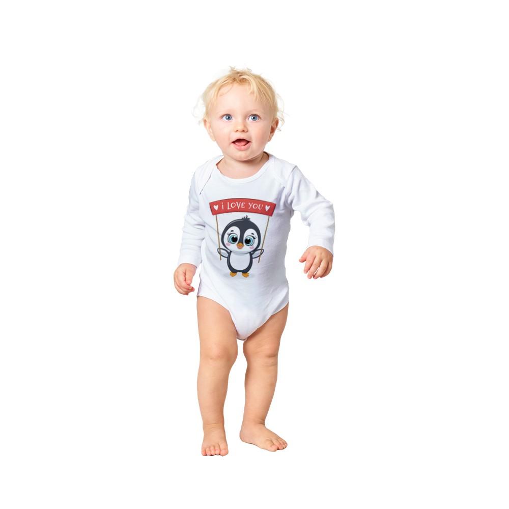 "Penguin" Classic Baby Long Sleeve Onesies - AMALFITANA STORE