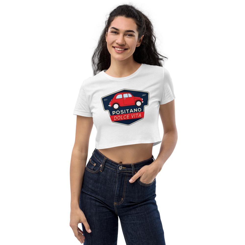 "Positano Dolce Vita" Organic Crop Top - AMALFITANA STORE