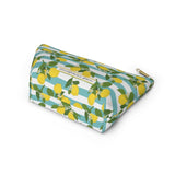 "Positano Lemons" Accessory Pouch w T-bottom Travel Bag - AMALFITANA STORE