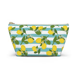 "Positano Lemons" Accessory Pouch w T-bottom Travel Bag - AMALFITANA STORE