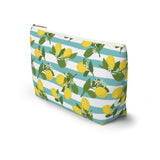 "Positano Lemons" Accessory Pouch w T-bottom Travel Bag - AMALFITANA STORE