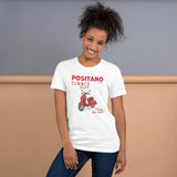 Positano Summer Travel Vespa Short-Sleeve Unisex T-Shirt Bella+Canvas - AMALFITANA STORE