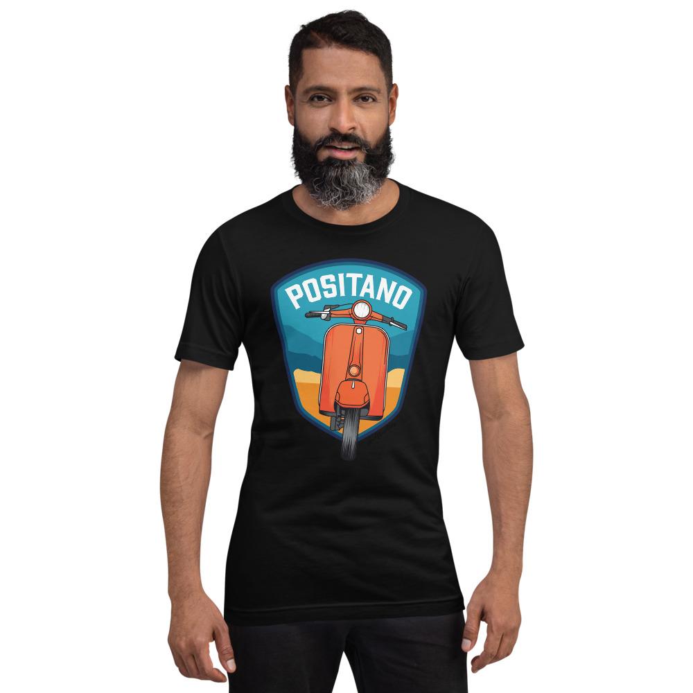 Positano Vespa Collection Short-Sleeve Unisex T-Shirt Bella+Canvas - AMALFITANA STORE