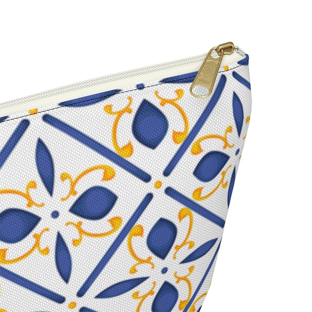 Ravello Tiles Ceramic Accessory Pouch w T-bottom Travel Bag - AMALFITANA STORE