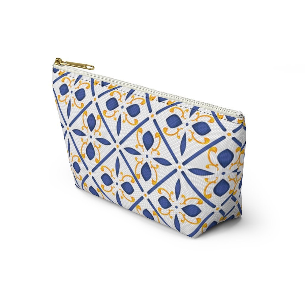 Ravello Tiles Ceramic Accessory Pouch w T-bottom Travel Bag - AMALFITANA STORE
