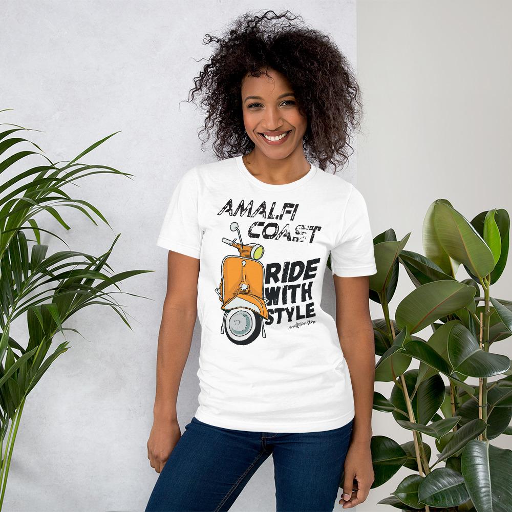 RIDE WITH STYLE Short-Sleeve Unisex T-Shirt Bella+Canvas - AMALFITANA STORE