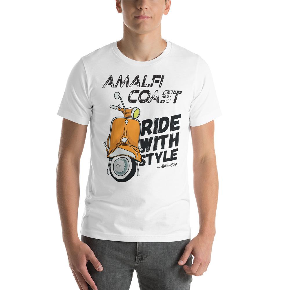 RIDE WITH STYLE Short-Sleeve Unisex T-Shirt Bella+Canvas - AMALFITANA STORE