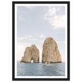 Capri - Faraglioni Rocks - Fine Art Print - Wooden Frame - AMALFITANA STORE