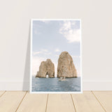 Capri - Faraglioni Rocks - Fine Art Print - Wooden Frame - AMALFITANA STORE
