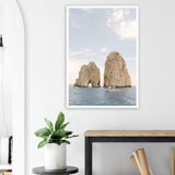 Capri - Faraglioni Rocks - Fine Art Print - Wooden Frame - AMALFITANA STORE