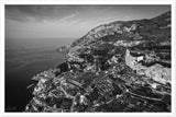 Amalfi Coast Aerial View  BW Premium Semi-Glossy Print