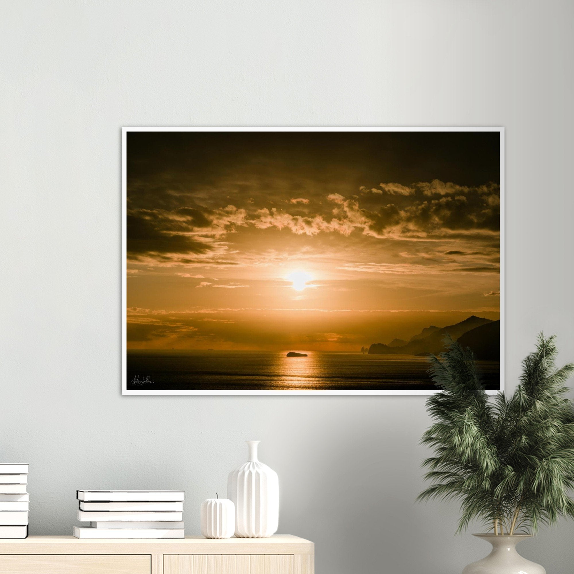 Amalfi Coast Sunset Premium Semi-Glossy Print