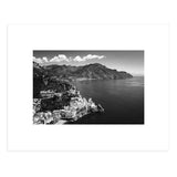 Amalfi Drone View B&W