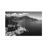 Amalfi Drone View B&W