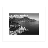 Amalfi Drone View B&W