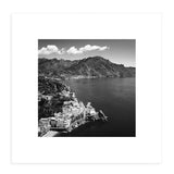 Amalfi Drone View B&W