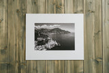 Amalfi Drone View B&W