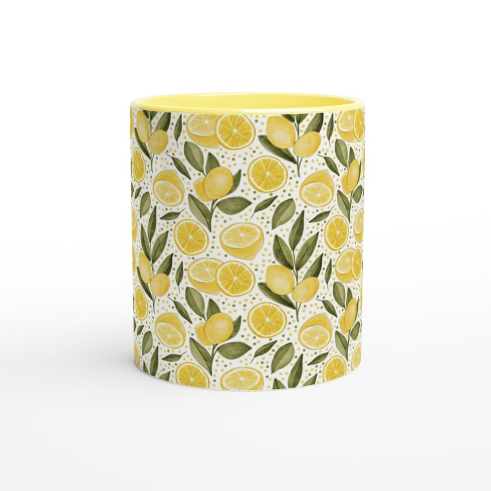 Amalfi Lemons White 11oz Ceramic Mug - AMALFITANA STORE