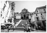 Amalfi Main Square Black and White Premium Matte Print
