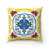 Amalfitan Tiles Spun Polyester Square Pillow - AMALFITANA STORE