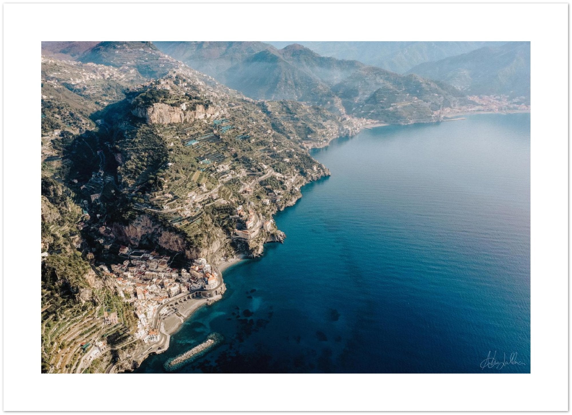 Atrani Aerial View Premium Semi-Glossy Print