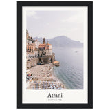 Atrani Amalfi Coast Italy Archival Matte Paper Wooden Framed - AMALFITANA STORE