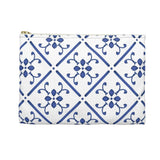 Blue Praiano Tiles Accessory Pouch - AMALFITANA STORE