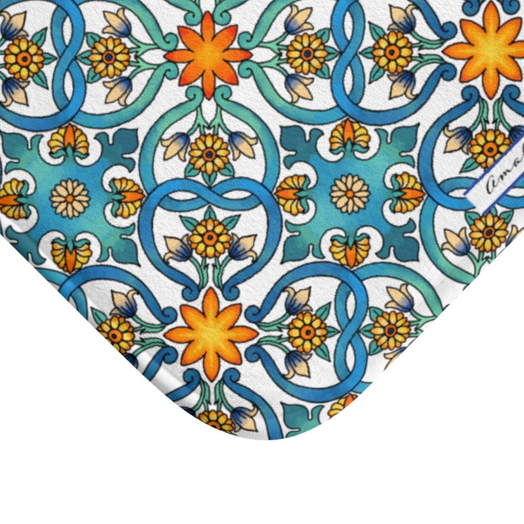 Capri Bath Mat Tiles Ceramic Style Amalfi Coast Souvenir Gadget Positano - AMALFITANA STORE
