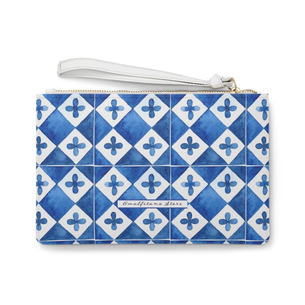 Capri Blue Tiles Clutch Bag - AMALFITANA STORE