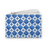 Capri Blue Tiles Clutch Bag
