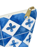 Capri Ceramics Tiles Accessory Pouch w T-bottom Travel Bag - AMALFITANA STORE