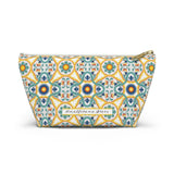 Positano Tiles Ceramic Travel Bag Accessory Pouch w T-bottom