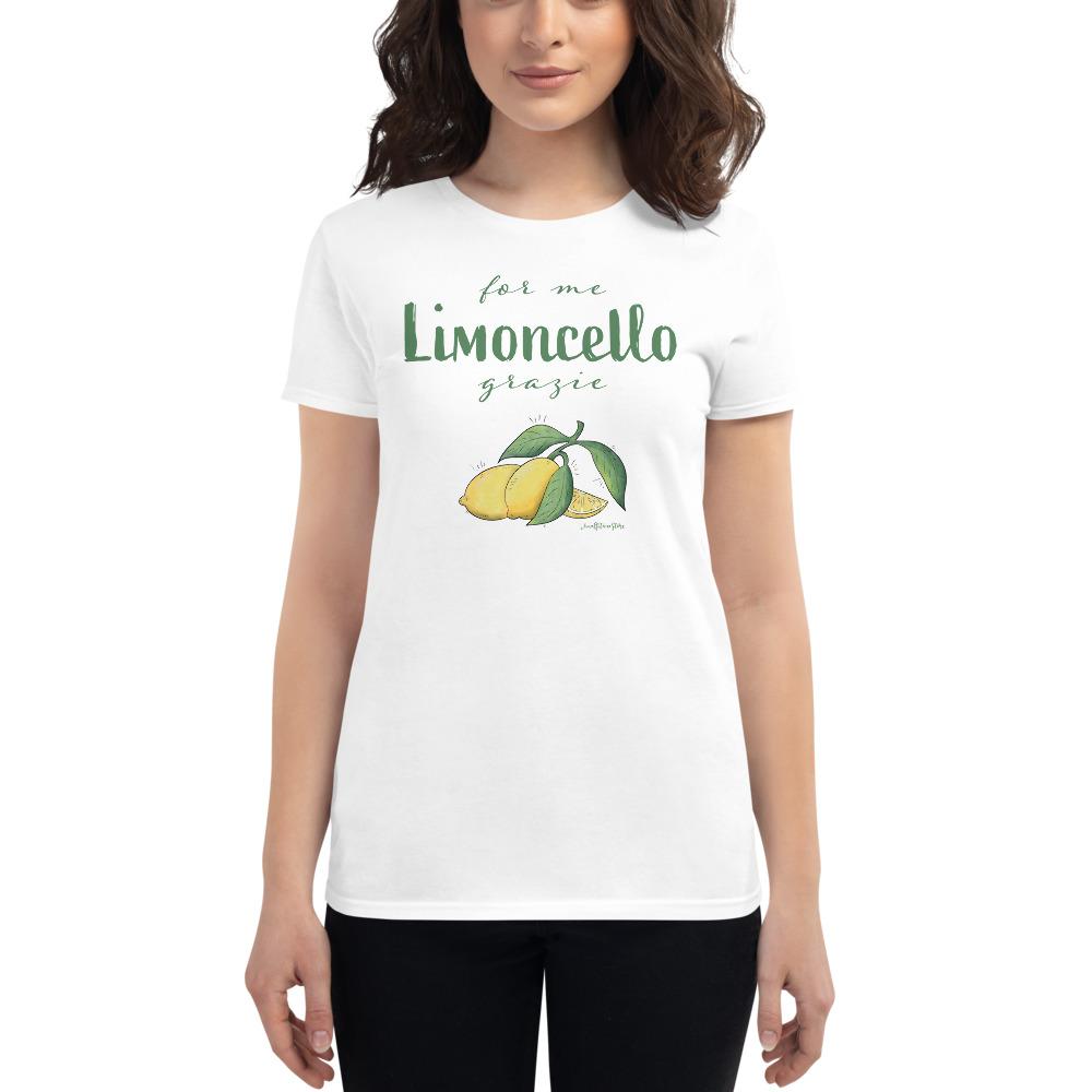 "For me Limoncello" Tied Knotted Women's short sleeve t-shirt - AMALFITANA STORE