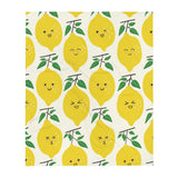 "Happy Lemons" Throw Blanket - AMALFITANA STORE