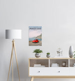 "La Dolce Vita" Fiat 500 in Positano Amalfi Coast Premium Semi-Glossy Paper Poster - AMALFITANA STORE